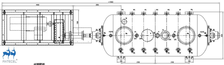 structural drawings and actual photos of the two reactors